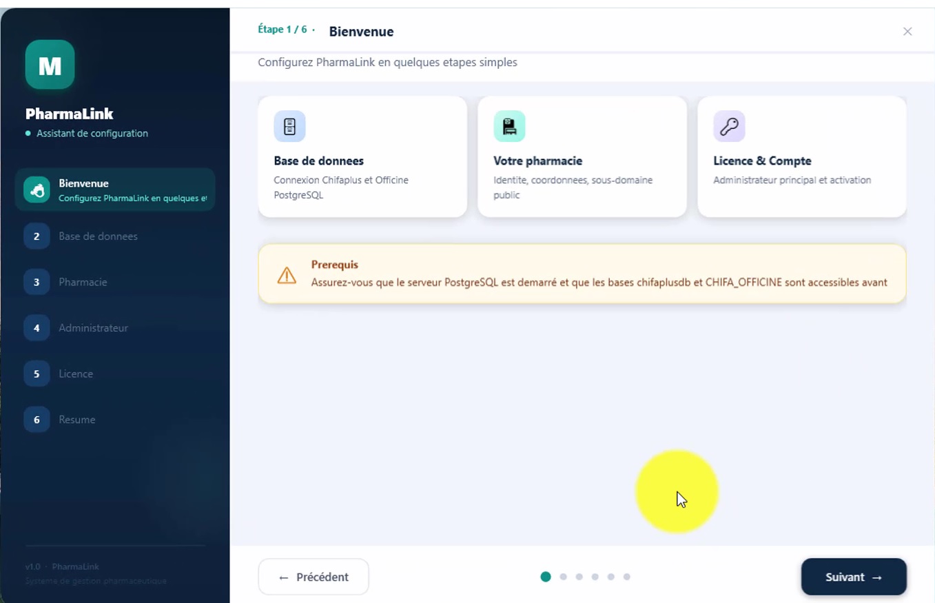 Méthode d’installation PharmaLink